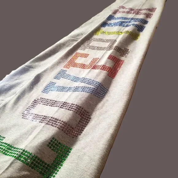 NWT! Victoria Secret PINK High Waist Full Length Legging Rainbow Rhinestone - XL - Picture 3 of 11